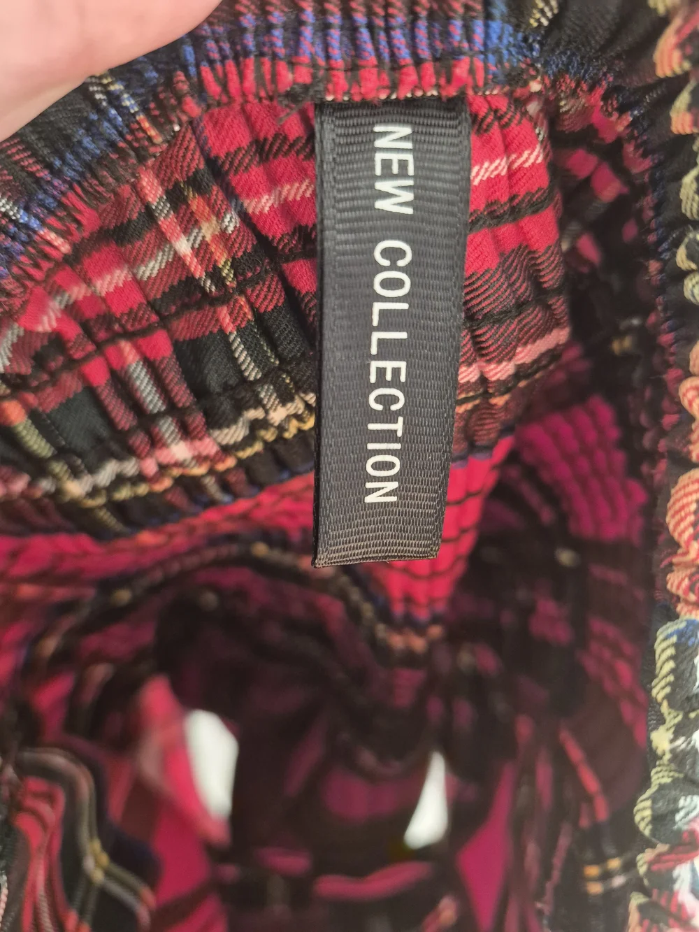 ​Red Plaid Strapless Mini Dress Pleated Tartan Dark Academia Coquette Party XS - Picture 10 of 10